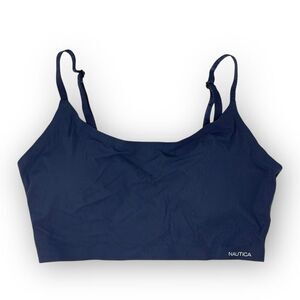 Nautica Intimates Bra Bralette Seamless Blue Soft Lounge Women’s Size Medium